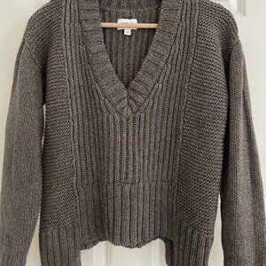 PISTOLA Drea Rib V-Neck Chunky Knit Sweater Size XS